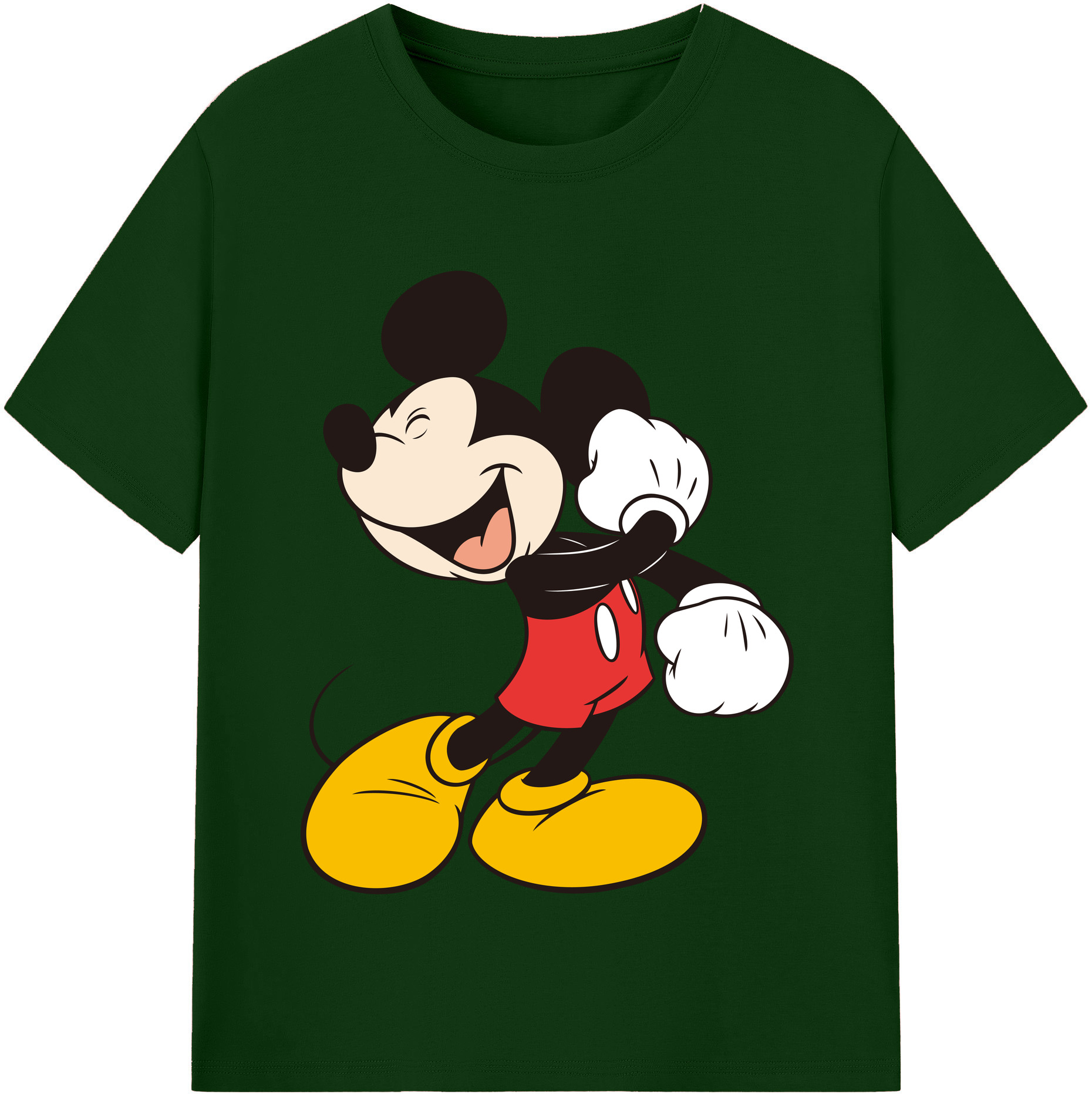 （画像用） ミッキーマウス Mickey Mouse 綿100％半袖Tシャツ（フロントプリント）